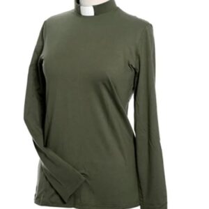 9132-LS Trikåtopp mørk grønn, lang arm